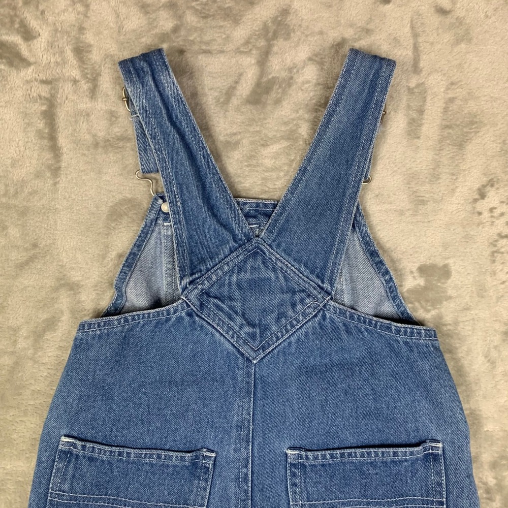VTG Y2K Young Hearts Toddler 2T Denim Shortalls Floral Cherry Embroidered Garden - Picture 6 of 9